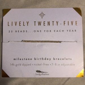 14k gold dipped 25th Birthday Bracelet